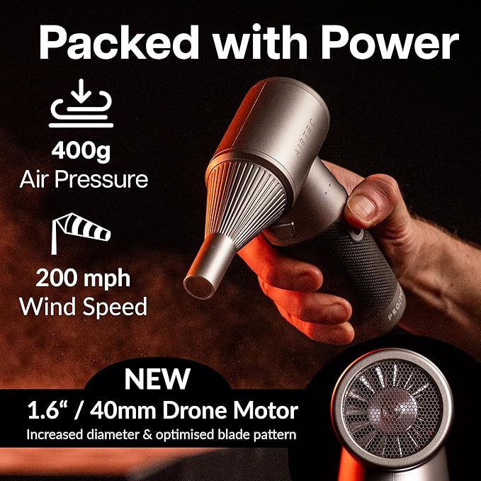 IT Dusters AirTec Ultra Electric Air Duster Blower for PC, Laptop, Console, Electronics and Home Cleaning, Environmental Alternative to Spray air can Duster Keyboard Cleaner (Type 8 - Space Core)