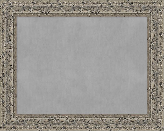Amanti Art Silver Framed Magnetic Board 23x29 Medium Vision Board for use with Magnets, 100% Metal Sheet to Display Items as Office Decor or for Home Organization in mudroom, Kitchen or Kids Room