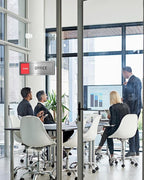Meeting Room Sliding Door Signs Do Not Disturb, In Use/Available Slider Sign for Home Office Conference Vacant Occupied Privacy Slide Door Sign，Brushed Silver