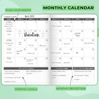 Clever Fox Planner – Undated Weekly & Monthly Planner for Productivity, Time Management & Goals – Organizer Journal – A5 (Mint Green)