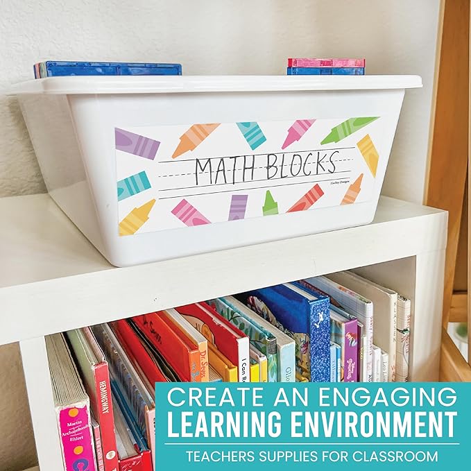 Desk Name Tags for Classroom -25 Student Name Plates for Classroom Kindergarten, Preschool, 1st, 2nd & 3rd Grade, 9x3 Teacher Nameplates for Student Desks & Cubbies, Pastel Nametags