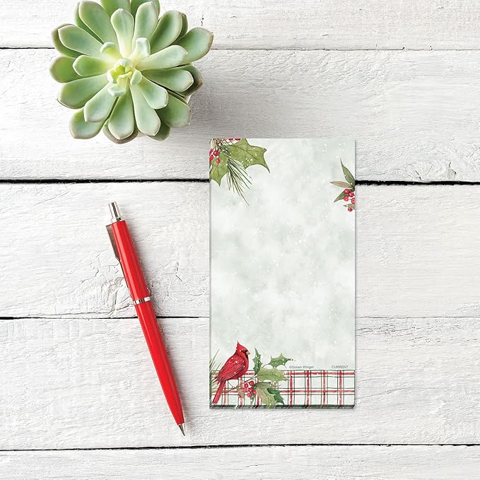 Current Peaceful Forest Holiday Magnetic Notepad Set – Set of 12 Memo Pads, 6 Designs, 30-Sheet Pads, 3½ x 6½ Inches, Christmas Shopping List, To-Do Notes