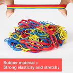 405 pcs assorted size rubber bands 0.68lbs Elastic colored rubber bands for office supplies rubberbands bulk mix colors and size with bag,Red (3-1/2 x 1/4 inches), Yellow (3-1/2 x 1/8 inches),Blue (3-1/2 x 1/16 inches)