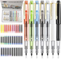 GC QUILL Calligraphy Set Fountain Pens 7 Different Size Nibs and 36 Assorted Ink Cartridges Kit for Calligraphy Lettering - Complete Easy Learning Set for Beginners F736