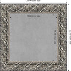 Amanti Art Silver Framed Magnetic Board 22x22 Small Vision Board for use with Magnets, 100% Metal Sheet to Display Items as Office Decor or for Home Organization in mudroom, Kitchen or Kids Room