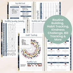 bloom daily planners HARDCOVER 2026 Planner (January to December) - A5 Task Goal Organizer - Monthly & Weekly Inspirational Agenda Book - 5.5" x 8.25" - Midnight Sky