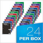 Oxford Spiral Notebooks, 1 Subject, Wide Ruled Paper, 70 Sheets, 24 per Pack, Colors May Vary (65000)