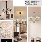 TAaMTYH small lamp shade chandelier shades set of 3，Fabric Lampshade for Wall Lamp，chandelier shades，small tadle lamps，For Cutting Edge bulbs, Clip-on Fitter Lampshade，3" X 6" X 5"