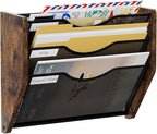 PAG-Mass Hanging Wall Files Organizer, 3 Tier Mail Organizer Wall Mounted,Hanging File Holder,Magazine Rack for Documents,Magazine,Literature,File,Mails,Envelopes