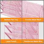 Kuntine.B Wall File Organizer (Pink, 7 Tier 2 Pack)