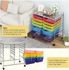 Giantex 12 Drawer Rolling Storage Cart Tools Scrapbook Paper Office School Organizer (Multicolor)