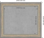 Amanti Art Silver Framed Magnetic Board 25x29 Medium Vision Board for use with Magnets, 100% Metal Sheet to Display Items as Office Decor or for Home Organization in mudroom, Kitchen or Kids Room