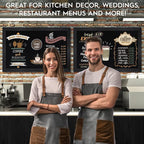 HBCY Creations Rustic Black Magnetic Wall Chalkboard, Extra Large Size 24" x 36", Framed Decorative Chalkboard - Great for Kitchen Decor, Weddings, Restaurant Menus and More! (24" x 36")