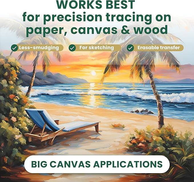 MyArtscape Graphite Transfer Paper Roll 17" x 30ft – Black Carbon Wax Paper for Precise Drawing & Tracing