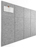 DECORITA Large Cork Board Alternative | Felt Bulletin Board for Office, Home & Classroom | Cork Boards for Walls Pin Board Wall Organizer | Felt Wall Tiles (12-Pack) | Gray Marble