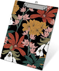 APIILVPQ Boho Clipboard，Floral Clipboards with Low Profile Clip for Office School Use, Botanical Wooden Clip Boards for Nurses Teachers Students - A01