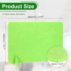 PATIKIL Desk Divider, 4 Set 24 x 16 Inch Acoustic Freestanding Desk Divider Desk Privacy Panel with 8 Pcs Support Feet for Library Office Workstation,Green