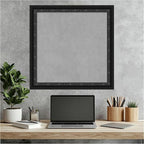 Amanti Art Black Framed Magnetic Board 24x24 Medium Vision Board for use with Magnets, 100% Metal Sheet to Display Items as Office Decor or for Home Organization in mudroom, Kitchen or Kids Room