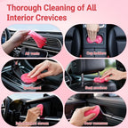 ColorCoral Universal Cleaning Gel Keyboard Dust Cleaner for Office Electronics Product,Cleaning Putty for Car Detailing Laptop Dusting Kit Computer Dust Remover,Computer Cleaning Accessories,Rose Pink