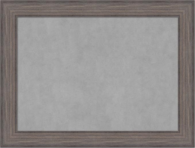 Amanti Art Grey Framed Magnetic Board 25x33 Medium Vision Board for use with Magnets, 100% Metal Sheet to Display Items as Office Decor or for Home Organization in mudroom, Kitchen or Kids Room