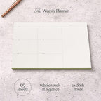 Weekly To-Do List Notepad – Desk Pad for Work and Study, Lime, 11.7x8.3 Inches