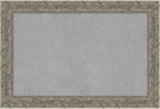 Amanti Art Silver Framed Magnetic Board 25x37 Large Vision Board for use with Magnets, 100% Metal Sheet to Display Items as Office Decor or for Home Organization in mudroom, Kitchen or Kids Room