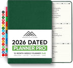 Dated, 2026 Planner, 5.8” x 8.3” - The #1 Productivity Planner to Achieve Your 2026 Goals - Planner 2026-2027 by PRODUCTIVITY STORE (A5, GREEN)