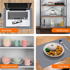 Shelf Liners for Kitchen Cabinet Waterproof Drawer Liner Non Adhesive EVA Material Cupboard Mat Refrigerator Mats Fridge Liner for Desks Gray Liner 23.6 x 236.2 Inches