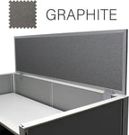 OBEX Acoustical Cubicle Privacy Screen Extender Desk Panel & Office Divider, Add Separation & Block Noise, 18" x 42", Graphite