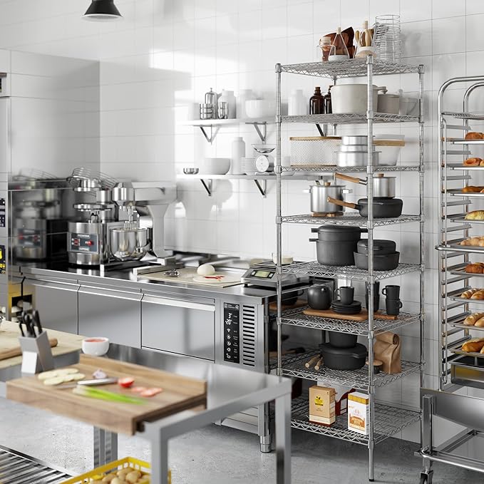 Regal Altair 24" Deep x 24" Wide x 86" Height Wire Shelving Kit | 8-Tier | NSF Commercial Storage Rack Unit