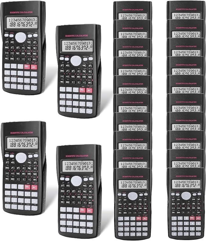 Mr. Pen- Scientific Calculators Bulk, 24 Pack, 2 Line, 240 Functions, 12 Digit Math Calculator Scientific with Protective Hardcover