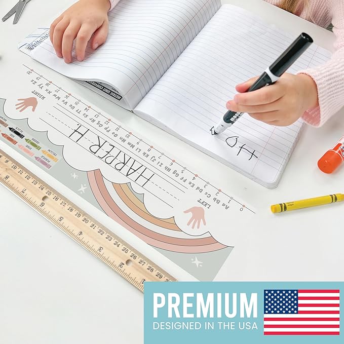 Desk Name Tags for Classroom – 36 Student Name Plates for Classroom Kindergarten, Preschool, 1st, 2nd & 3rd Grade, 14.5 x 4in Teacher Nameplates for Student Desks, Boho Nametags