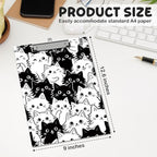 APIILVPQ Cat Clipboard, Cute Clipboards with Low Profile Clip for Office School Use, Cat Lover Gifts Wooden Clip Boards for Nurses Teachers Students - B09