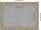 Amanti Art Silver Framed Magnetic Board 20x28 Medium Vision Board for use with Magnets, 100% Metal Sheet to Display Items as Office Decor or for Home Organization in mudroom, Kitchen or Kids Room