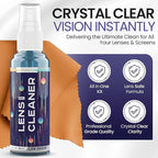 ULTRAVUE Eyeglass Gel Lens Cleaner Spray Kit - 3 x 2oz Gel Eyeglasses Cleaner Spray Bottle + 2 Microfiber Cloth for Cleaning - Safe for All Lenses (AR Coated Included), Eyeglasses and Screens