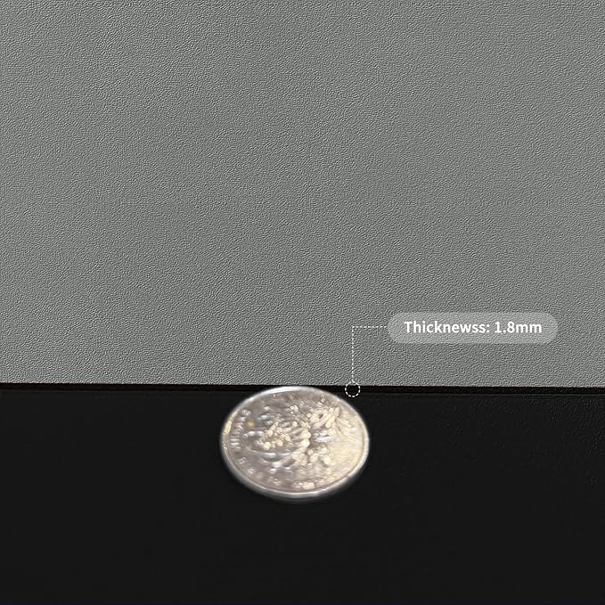 Zinkooat Leather Table Cover,1.8mm Thick,36x60 Inch Table Protector,Table Protector for Dining Room Table,Dining Table Cover,Table Cover Protector,Protector para Mesa De Comedor(Black+Gray,36x60)