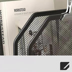 ASIFMTHOT 5 Vertical Desk Mail Organizer, Metal Mesh Desktop File Organizer with 5 Vertical Slot - Black, Letter Organizer Rack for Letters, Postcards, Stationery