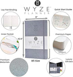 Wyze Planner Undated Daily Planner – 1-Year B5 Productivity Organizer with Two-Page Weekly Spread, Goal Setting, Habit Tracker, Weekly & Monthly Pages – Hardcover Time Management Notebook (Gray)