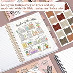 XKDOUS Hardcover Spiral Notebook with Tabs and Bible Tracker, College Ruled Notebook Journal, Church Notes Journal for Women, Bible Journal, Blank Notebooks for Work School Note taking, Pink