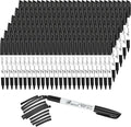 Buecs Black Dry Erase Markers, Low-Odor, 150 Count, Chisel tip, Perfect for Writing on Whiteboards, Dry-Erase Boards, Glass, School Office Supplies