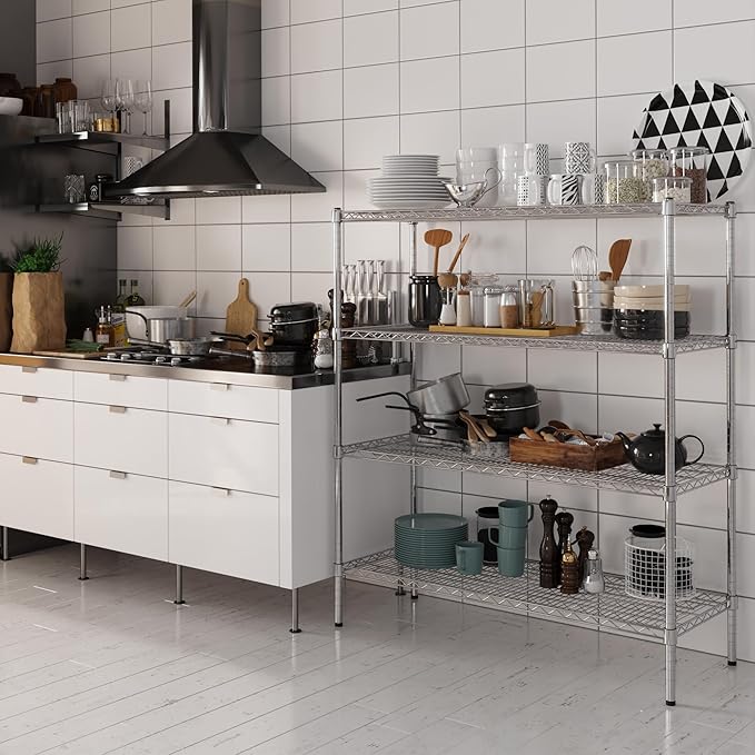 Regal Altair 18" Deep x 48" Wide x 54" Height Wire Shelving Kit | 4-Tier | NSF Commercial Storage Rack Unit