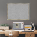 Amanti Art Silver Framed Magnetic Board 22x30 Medium Vision Board for use with Magnets, 100% Metal Sheet to Display Items as Office Decor or for Home Organization in mudroom, Kitchen or Kids Room