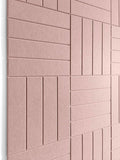 DECORITA Felt Bulletin Board Tiles | Modern Cork Board Alternative | Large Cork Boards for Walls | Aesthetic Felt Wall Panels for Office & Home Decor | Pinboard & Photo Board (12-Pack) | Pink