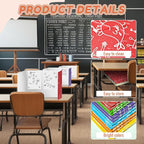 Cinrobiye 24 Pcs Inspirational Privacy Folders Standard for Students Cardboard Shields Test Privacy Boards Motivational Words Desk Dividers Shield for Classroom School Study Supplies (Simple)