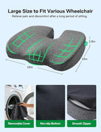 Medisana Gel Wheelchair Cushions for Pain Relief，GC 150G Seat Cushion for Tailbone, Sciatica, Back & Hip Support, Ergonomic Office Chair Cushion for Office, Car Seat & Wheelchair (Grey-19×16"×2.8")