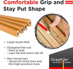 GRAPHITE Hard Lead Carpenter Pencils Bulk - (1) Pack of 12 Pieces Lumber Wooden Pencil #2 (HB) - Yellow