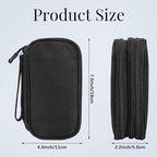 Travel Electronics Pouch Bag, Black Electronics Accessories Organizer Bag, Travel Cable Organizer Pouch for Charger Cord Phone Earphone Mouse