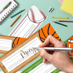 30 Name Tags for Classroom Cubbies, 3x9 in All-Star Sports Name Plates for Desks, Classroom Must Haves for Teachers Elementary - A11