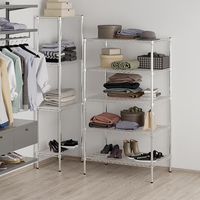 Regal Altair 24" Deep x 36" Wide x 64" Height Wire Shelving Kit | 5-Tier | NSF Commercial Storage Rack Unit