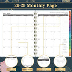 2026-2029 Monthly Planner/Calendar - 3 Year Monthly Planner 2026-2029, July 2026 - June 2029, 9'' x 11'', 36 Colorful Months Tabs, Pocket, Note Pages, Holidays, Twin-wire Binding
